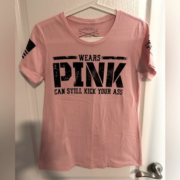 Grunt Style Tops - Grunt Style Pink Graphic Tee